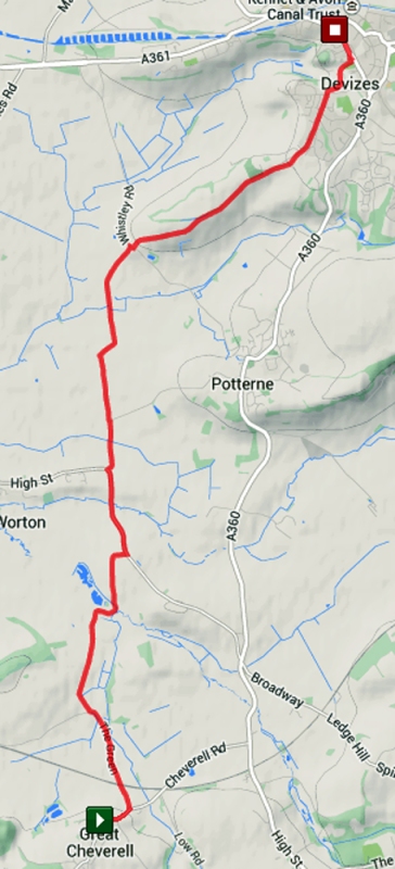 2014-12-20 Great Cheverell to Devizes flat out no GPS